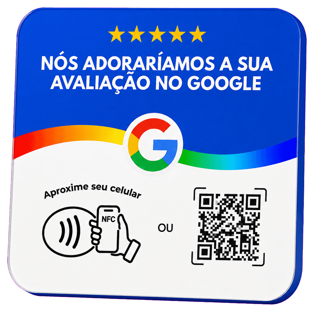 Totem Smart Review em Acrílico Modelo Azul